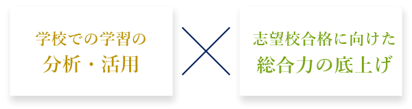 学校での学習の分析・活用×志望校合格に向けた総合力の底上げ